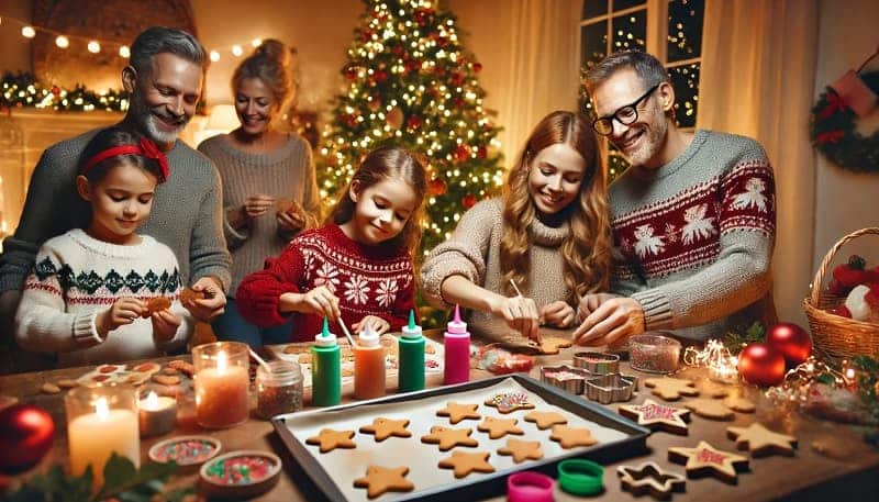 décoration de sablés de Noël