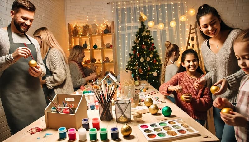 atelier décoration de boules de Noël